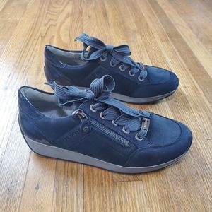 Ara Lissabon Fusion Womens Shoes Sz 6 (UK 3.5) Navy Blue Lace Up Sneaker NEW